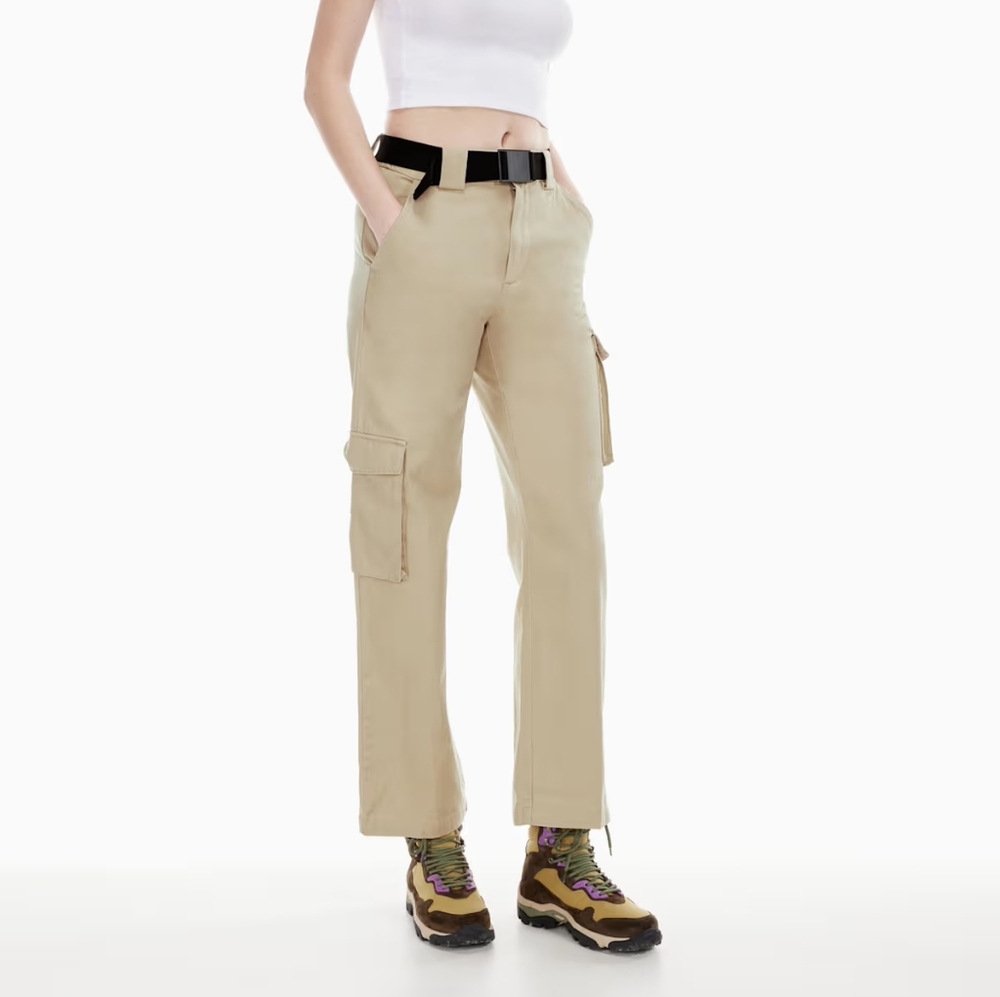ARITZIA TNA Women’s Cargo Pants Beige W/O BELT Size XS